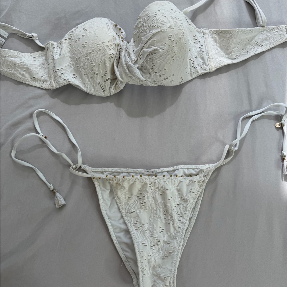 Elegant White Lace Bikini Set